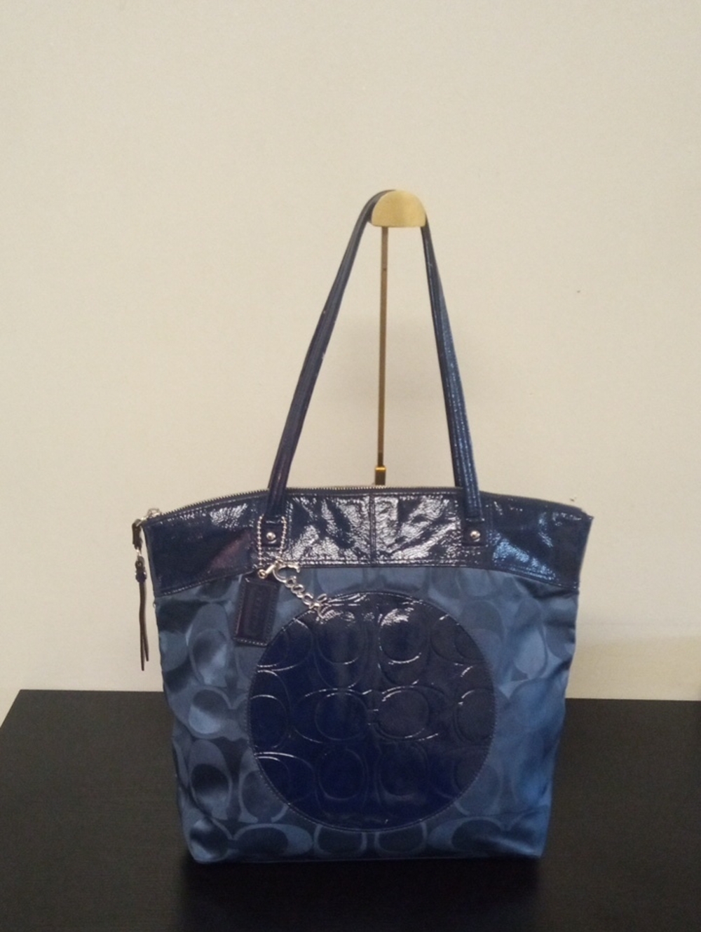 Coach Monogram Navy Nylon Purse
